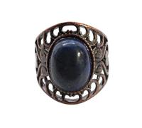 Womens Rings, 1Pcs Natural Crystal Ring For Women Chunky Thumb Band Adjustable Oval Gemstone Ring Band Handmade Spiritual 7 Chakra Jewelry Gifts For Women Men