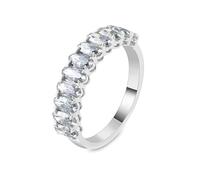 Womens Rings Engagement, Beautiful Gift for Women 18.1K White Gold with Marquise Shape Moissanite Size S 1/2