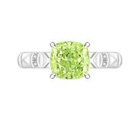 Womens Rings, Ice Flower Cut Cushion Crystal Ring For Women Statement Gemstone Ring For Her Sapphire Emerald Amethyst Ruby Simulated Diamond Band Cocktail Jewellery Gift With Box