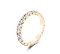 Womens Rings Jewelry, Pre Engagement Ring with Round Moissanite 9K Yellow Gold Size U 1/2