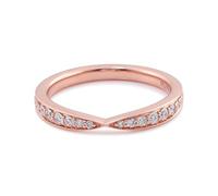 Womens Rings Rose Gold, Married Ring 18.1K Morbius Ring with Moissanite Size M 1/2