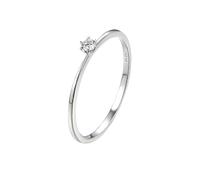 Womens Rings Wedding, Rings for Me with White Round Shape Moissanite 9K White Gold Size R 1/2