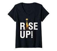 Womens Rise Up Broadway Musical Theater Nerd Musical Theatre Geek V-Neck T-Shirt