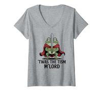 Womens Rizzler TWAS TISM M'LORD Frog Autism Mom Inclusive Celebrate V-Neck T-Shirt