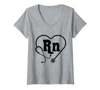Womens RN Nurse Nursing Student Healthcare Worker Registered Nurse V-Neck T-Shirt