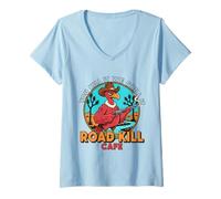 Women's Road Kill Cafe We Grill It V-Neck T-Shirt