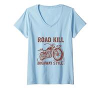 Women's Road Kill Highway Style Wild Riding Highway Style V-Neck T-Shirt
