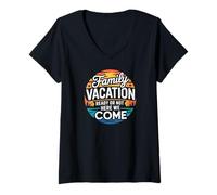 Women's Road Trip Family Vacation Ready Or Not Here We Come V-Neck T-Shirt