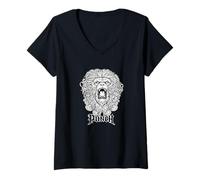 Women's Roaring Wild Cat Punch Fighter Gym Training Design V-Neck T-Shirt