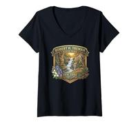 Women's Robert H. Treman State Park Ithaca New York Novelty Souvenir V-Neck T-Shirt