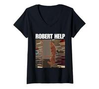 Womens Robert Help Marcus The Worm V-Neck T-Shirt