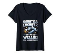 Womens Robotics Engineer Because Wizard was Already Taken V-Neck T-Shirt