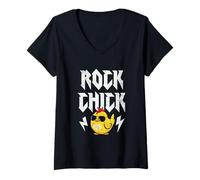 Womens Rock Chick V-Neck T-Shirt