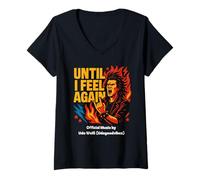 Womens Rock Design Until I Feel Again V-Neck T-Shirt