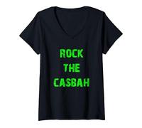 Women's Rock The Casbah V-Neck T-Shirt, Black, Large
