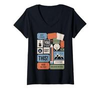 Women's Rock The Test State Testing Student Motivation for Exams V-Neck T-Shirt