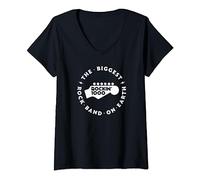 Womens Rockin'1000 The Biggest Rock Band On Earth - circle version V-Neck T-Shirt