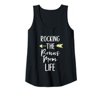 Womens Rocking The Bonus Mom Life Cute Rockin' Cool Tank Top