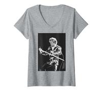Womens Rod Stewart Faces Reunion Gig Wembley Stadium V-Neck T-Shirt