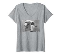 Womens Rod Stewart Faces US & Canada Tour 1975 V-Neck T-Shirt