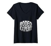 Womens Rodeo Master - Bull Riding Expert V-Neck T-Shirt