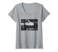 Womens Roger Hunt Bobby Charlton England Mexico World Cup Football V-Neck T-Shirt