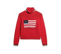 Women's roll-neck sweater Superdry Americana Rouge 2XS
