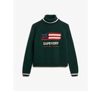 Superdry Americana High Neck Sweater Green L Woman