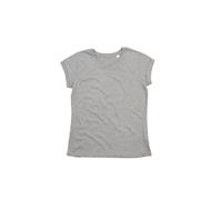 Women's Rolled Sleeve T-Shirt Mantis Gris L