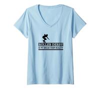 Women's Roller Derby is My Break from Reality Roller Derby Player V-Neck T-Shirt