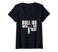 Womens Rolling with The Best House Painting A Professional Painter V-Neck T-Shirt