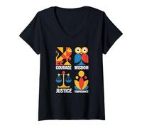 Women's Roman Emperor Marcus Aurelius and Stoic Philosophy Wisdom V-Neck T-Shirt