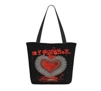 Women's Romance Rock Band My Chemical Tote Bag Large Work Shopping Bag Personalized Birthday Gifts Shoulder bag for Girls Mom Friends Teachers Gym Travel and Work