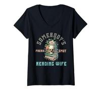Womens Romantasy Books Somebody Smut Reading Fairy Tales Spicy Book V-Neck T-Shirt