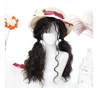 Women's Romantic Ringlet Curls Long Hair Cosplay Wigs Princess Costume Daily Party School Play Theatre Halloween Fancy Dress Wig (Brownish Black)
