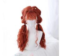Women's Romantic Ringlet Curls Long Hair Cosplay Wigs Princess Costume Daily Party School Play Theatre Halloween Fancy Dress Wig (Orange)