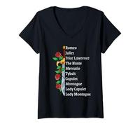 Womens Romeo and Juliet, William Shakespeare Gift V-Neck T-Shirt