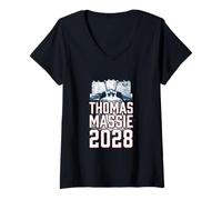 Women's Ron Paul Thomas Massie Election 2028 President America V-Neck T-Shirt