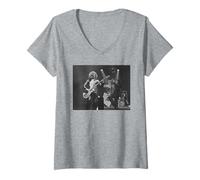 Womens Ronnie James Dio Era Black Sabbath Live Geezer Butler V-Neck T-Shirt