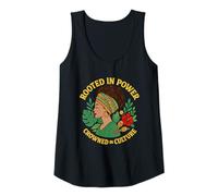 Womens Rooted in Power, Crowned in Culture Afro-Latina Apparel Tank Top
