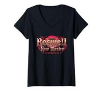 Womens Roswell New Mexico - Alien Encounter Tourist Design V-Neck T-Shirt