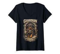 Women's Rottweiler Guardian By Nature V-Neck T-Shirt