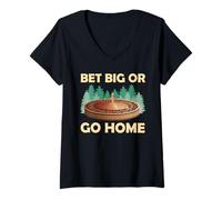 Womens Roulette BET BIG OR GO HOME Funny Roulette Lovers V-Neck T-Shirt