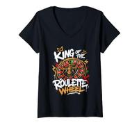 Women's Roulette King of THE Roulette Wheel Men Father's Day V-Neck T-Shirt