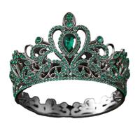Women's Round Diadem Bridal Rhinestones Wedding Queen Luxury Fashion Headbands 991