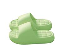 Women's Round Head Thick Bottom Hollow Out Wear Clip Toe Thick Bottom Slope Heel Slippers Platform Shoes Women, Green, 8 UK