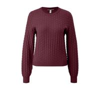 Women's Round Neck Pullover with Honeycomb Structure QS Rouge M
