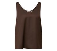 Women's Round Neck Satin Finish Tank Top COMMA Marron 36