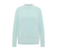 Women's round neck sweater Cecil Jacquard turtle Bleu M