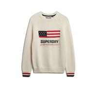 Women's round neck sweater Superdry Americana Beige XL